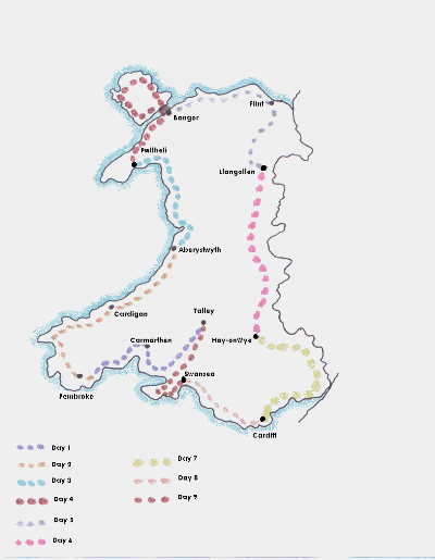 all wales map